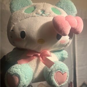 Hello Kitty Plush with Pink Bow and Mint Accents